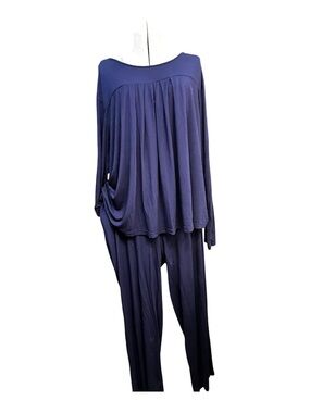 WiWi bamboo Relaxed Navy Two-Piece sleepwear Set